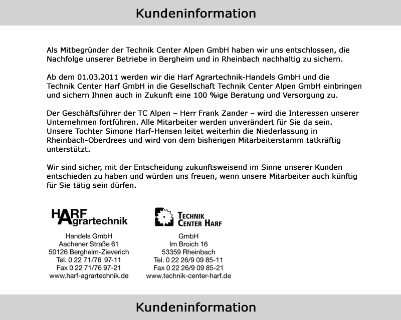 Kundeninformation